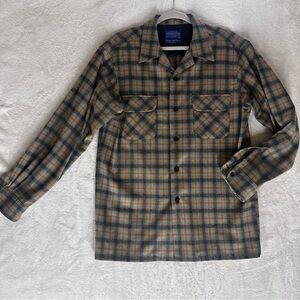 Pendleton Men's 100% Wool Lightweight Plaid Shirt Jacket Original Board Shirt M